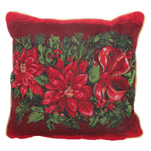 Wholesale decoration custom throw pillow yarn dyed luxury merry Christmas sofa cushion